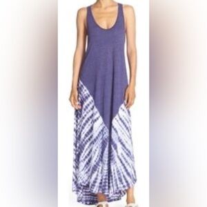 Spiritual Gangster Purple Tie-Dye Maxi - asymmetrical, loose, flowy, tank dress